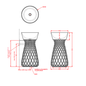 Размеры ArtCeram WIRE