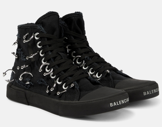 Кроссовки Balenciaga Paris High Destroyed Piercings Black