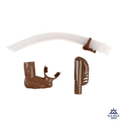 Маска для дайвинга с трубкой Scorpena комплект корич. (взрослый)