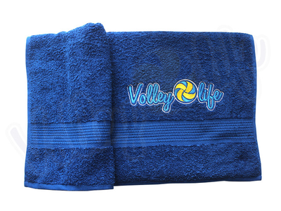 Полотенце большое синее