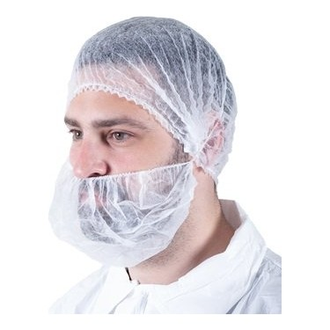 Beard Cover 100   ერთჭერადი წვერის ბადე თეთრი 100 ც საბითუმო და საცალო