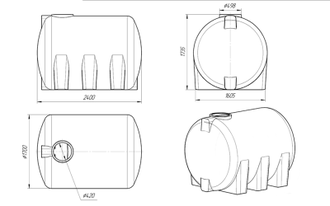 Емкость 5000 литров серия Н