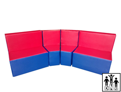 Детская игровая мебель "Уютный уголок" синий / красный