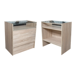 Прилавок из ЛДСП с витриной из закаленного стекла