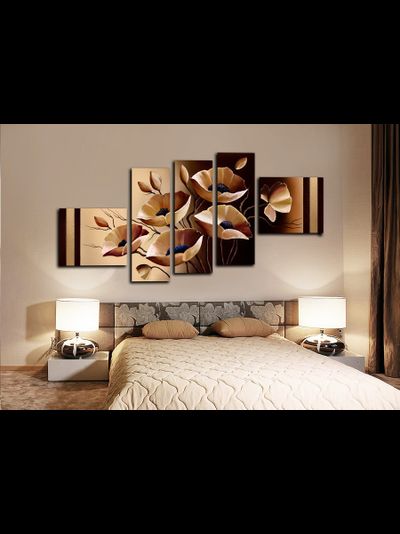 Модульная картина "Необычные цветы"