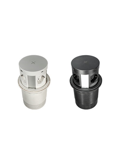 Блок розеток POP UP серии ELIT, 4XSCHUKО, БЕСПРОВОДНАЯ ЗАРЯДКА, 4 Х USB