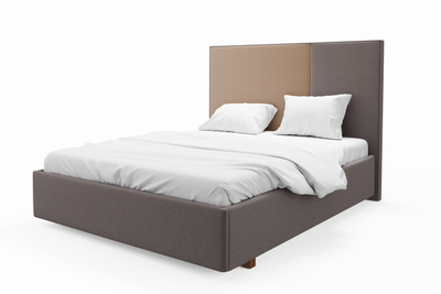 Кровать односпальная, двуспальная, MyCloud Джордан с подъемным механизмом, бельевым ящиком, мягкое квадратное изголовье