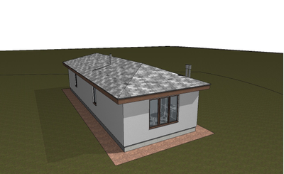 Одноэтажный дом с тремя спальнями 86м² (S75)