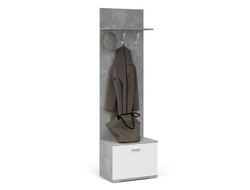 Прихожая Виола - Тумба - вешалка Ателье светлый/белый