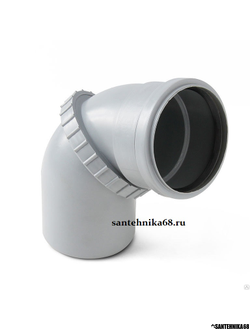 Отвод угол поворотный для канализации универсальный MIANO 50мм M0919 110мм M0902