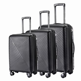 Комплект из 3х чемоданов Somsonya Sydney Полипропилен S,M,L черный
