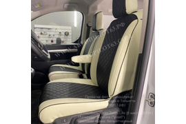 Opel Zafira Life [8 мест] (2019+) (экокожа ромб, белый+черный)