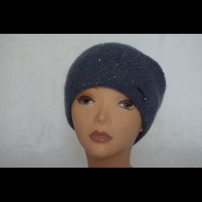 Голубая шапка вязаная Vizio Италия 6463 CL