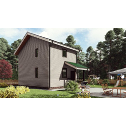 Двухэтажный каркасный дом с двумя спальнями 145м² (SK63)