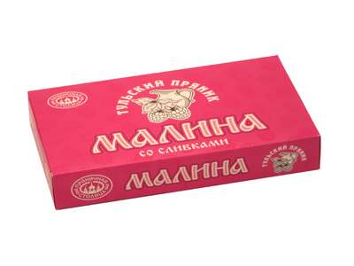 Тульский пряник Малина со сливками  в коробке 300 гр.