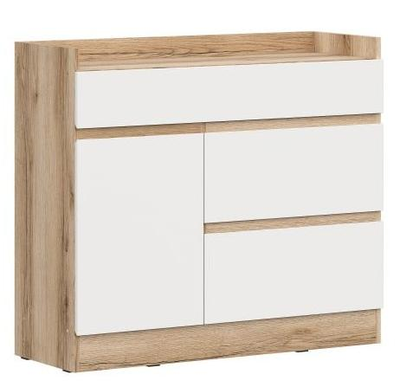 Брауни Комод  Дуб Делано/Белый