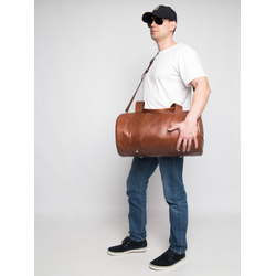 Кожаная дорожная сумка Faenza Premium cognac (арт. 
4033-03)