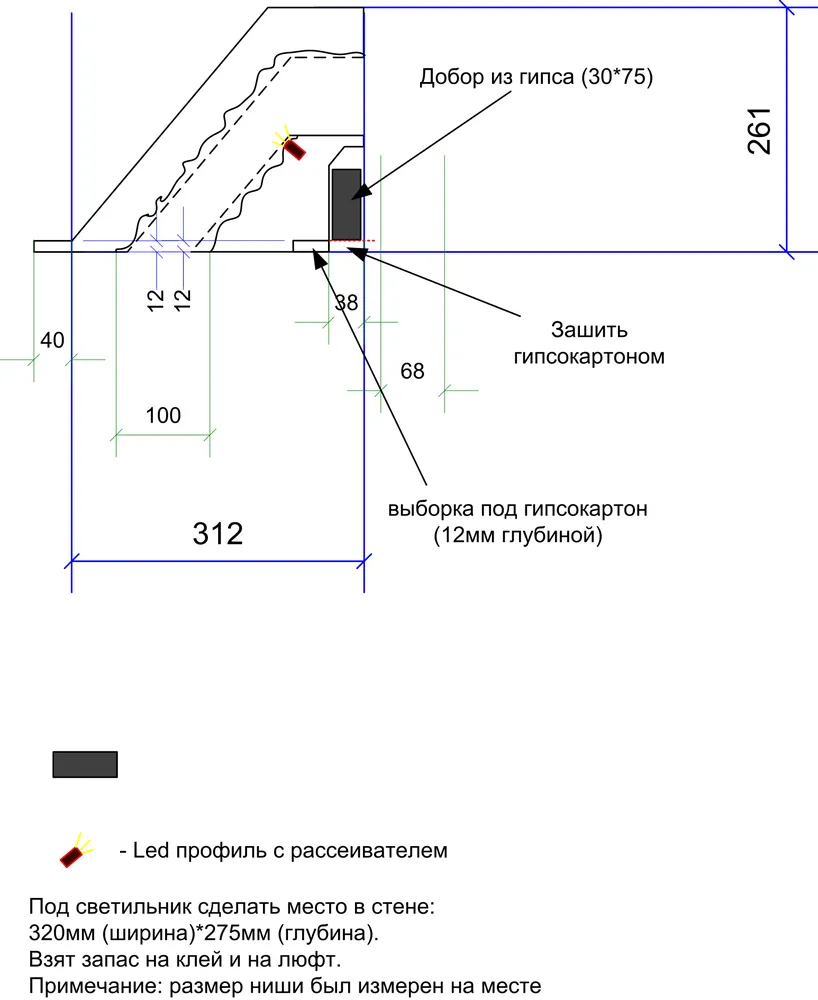 Итак, светильник высотой 3 метра. Технически состоит из 4х основных частей, 2х вспомогательных и электрики, которые монтируются по месту.
