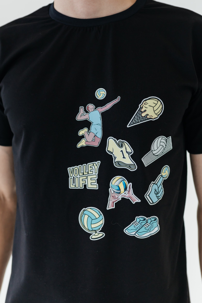 Футболка повседневная Volleylife (со стикерами) размер 50-56