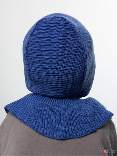 Шапка-шлем 24201-01 х/б подклад, синий кобальт 46-48