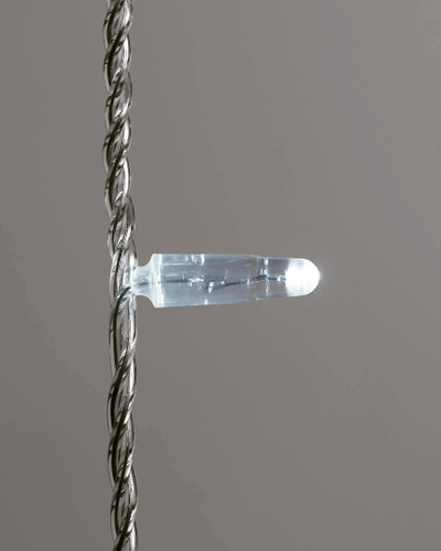 Гирлянда Нить 24В белый свет, 10м, 100 LED, соединяемая, с мерцанием, 24V, IP65, прозрачный