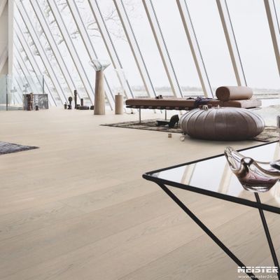 Паркетная доска Meister Дуб Натур Арктический Белый 8917 HD400L