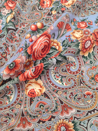 Павловопосадский платок Мчится тройка 1896-17