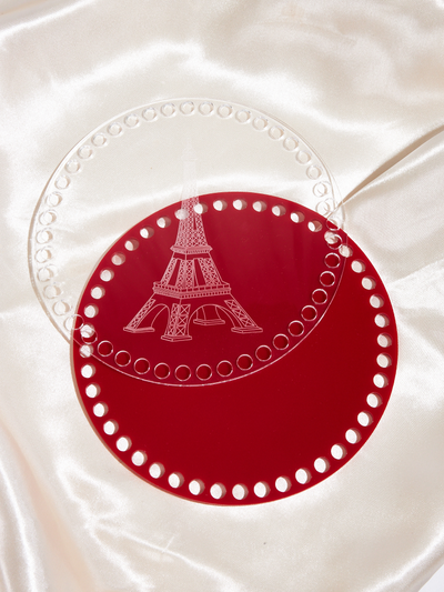 Основы 2 шт акриловые для вязания сумок и корзин с гравировкой  Париж