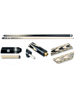 Кий / пирамида 2-pc "Тюльпан" (черный граб, граб)