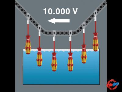 Диэлектрическая отвертка Phillips/шлиц WERA Kraftform Plus уменьшенный диаметр рабочего конца, 162 iS PH/S VDE, 2 х 100 мм WE-006456