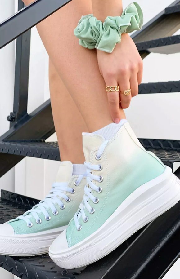Converse Chuck Taylor Move hi platform in ombre green