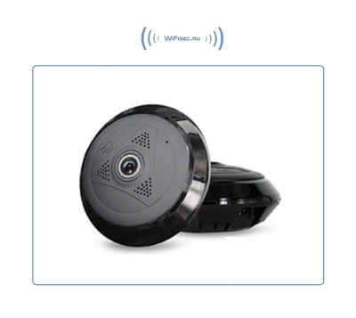 Потолочная/настенная WiFi видеокамера панорамная с DVR (fish_ufo2_B), 960P HD (360EyeS)