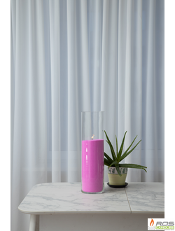 Насыпная свеча "Цилиндр 50 см", розовая "Розовый", с отдушкой "Ванильная карамель"