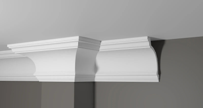 Потолочный плинтус DECOR-DIZAYN DD521, из дюрополимера, под покраску, ударопрочный, 2 метра