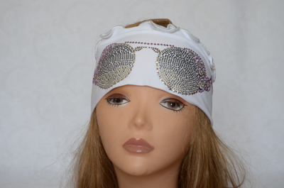 Белая спортивная повязка на голову для фитнеса Италия Визио фото