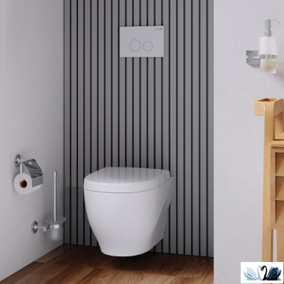 Унитаз CREAVIT Mare MA321.00100 c инсталляцией - комплект с сиденьем микролифт, клавишей Terra Grey (MA321-11CB00E-0000+GR5003.01+GP9002.00 + KC3103.02.0000E)