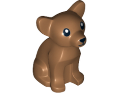 Dog, Chihuahua with Black Eyes, Nose and Mouth and White Pupils Pattern, Medium Nougat (12888pb01 / 6029295 / 6102951)