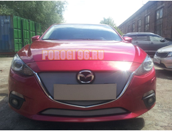 Защита радиатора Mazda 3 2013-2016 chrome низ