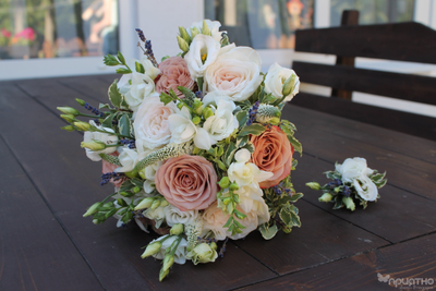 Букет невесты & Бутоньерка № 1328