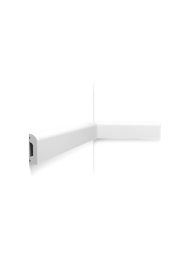 Плинтус ORAC Decor SX182, дюрополимерный, влагостойкий, ударопрочный, под покраску, длина 2 метра