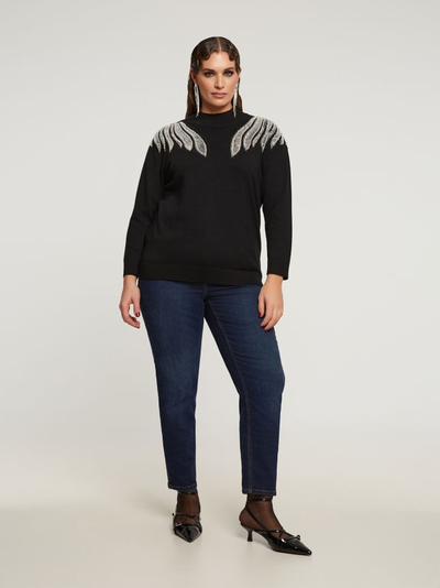 Джемпер с модным узором из пайеткам