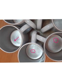 13 Кружка СЕРЕБРО ВНУТРИ, УЦЕНКА