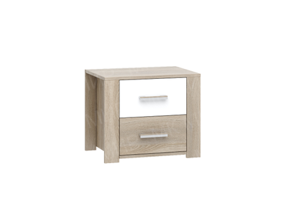Сопрано тумба прикроватная ш*в*г (528*439*385мм), дуб сонома/белый