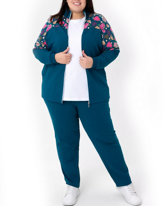 Женский спортивный костюм Арт. 19432-7392 (цвет бирюза) Размеры 50-76
