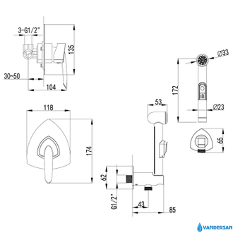 Смеситель для биде Mars LM3519C