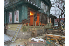 Восстановление фундамента в деревянном доме .
