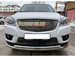 Защита переднего бампера двойная d60/42 для JAC T6