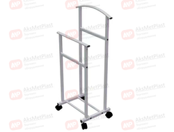 KOC107W Напольная костюмная вешалка, стойка для хранения одежды на колесах белая