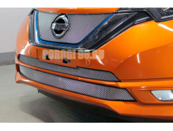 Защита радиатора Nissan Note 2016-2020 chrome верх (Японская сборка)