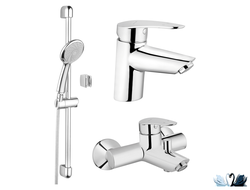Набор смесителей 3 в 1 для ванной VitrA Dynamic S A49152EXP, душевая штанга